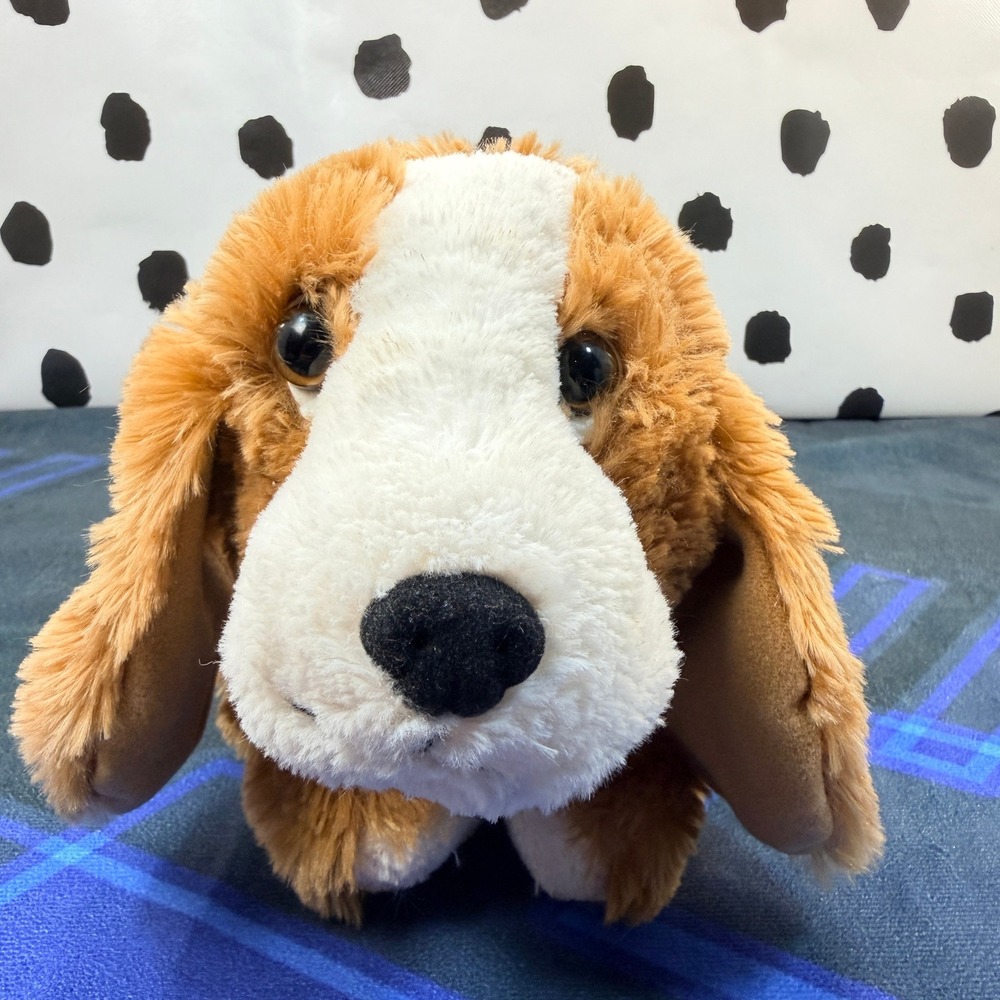 Steven Smith Basset Hound Dog Plush Brown White Floppy Ears